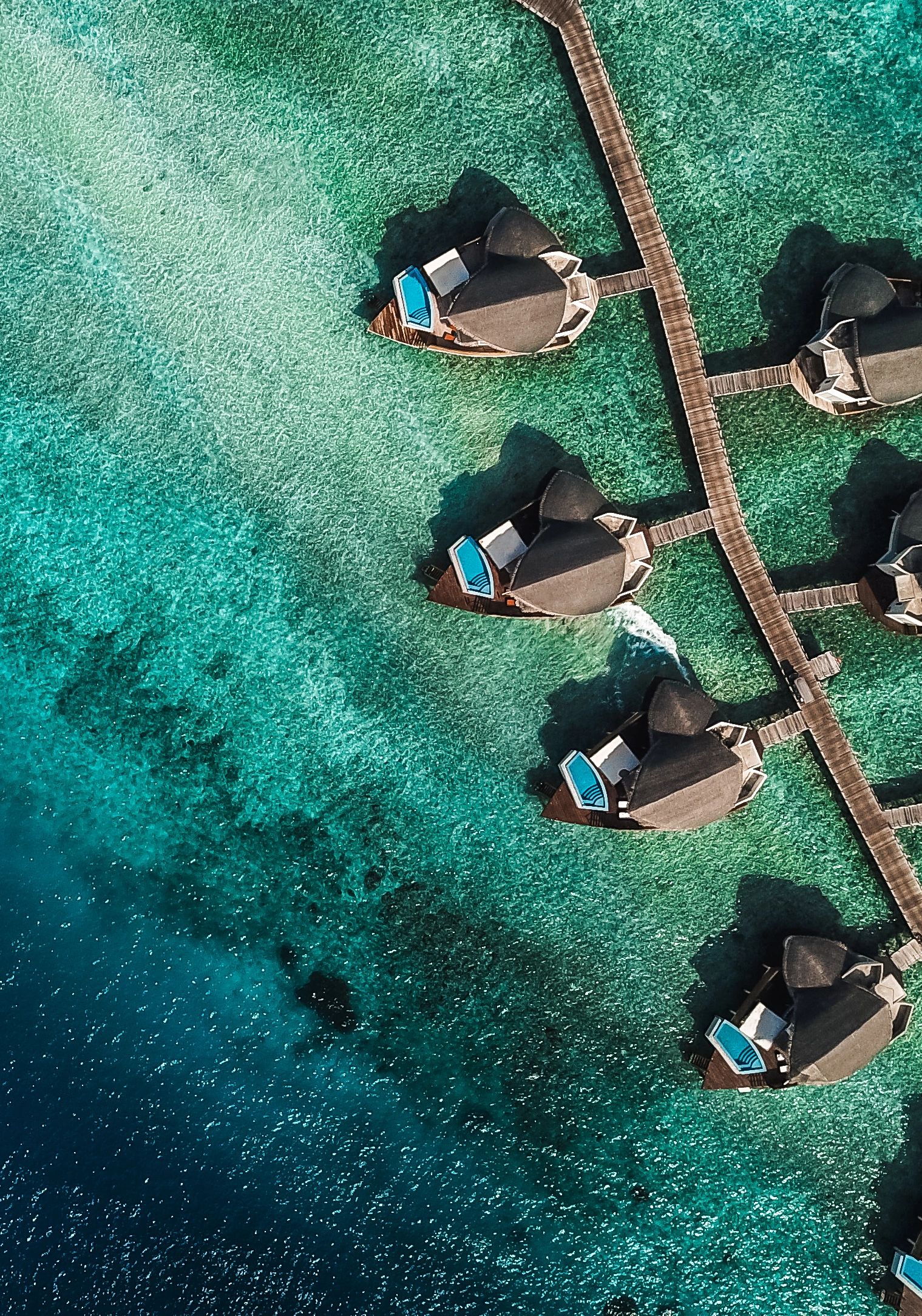 luxury private beach resort aerial