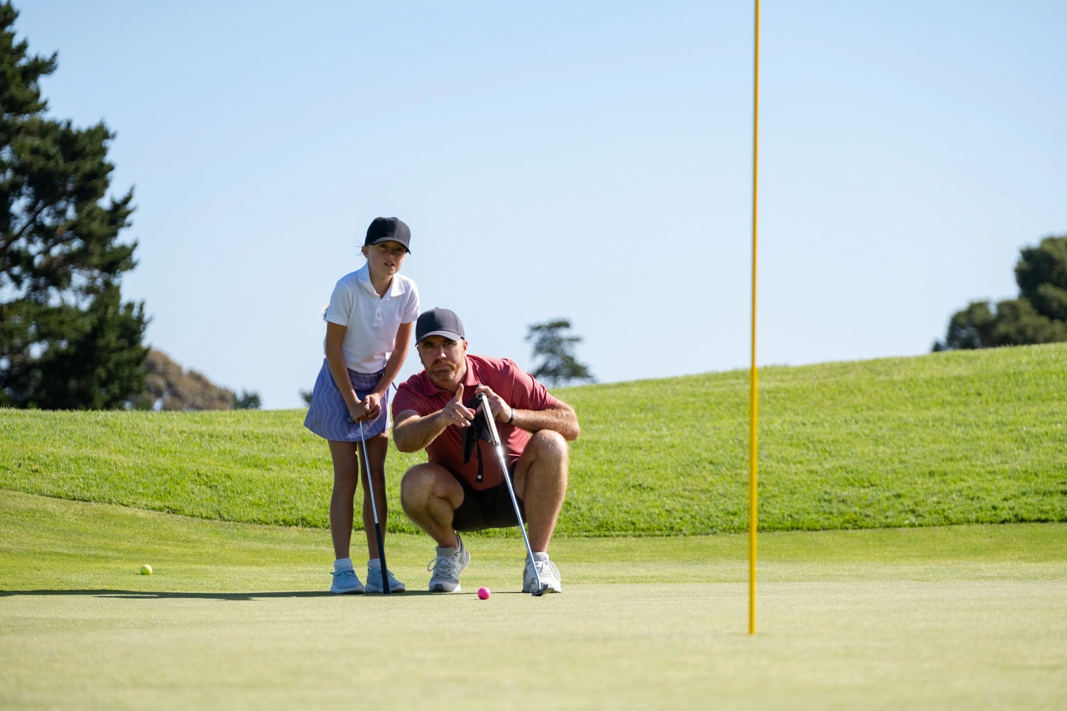 family enjoying golf resort