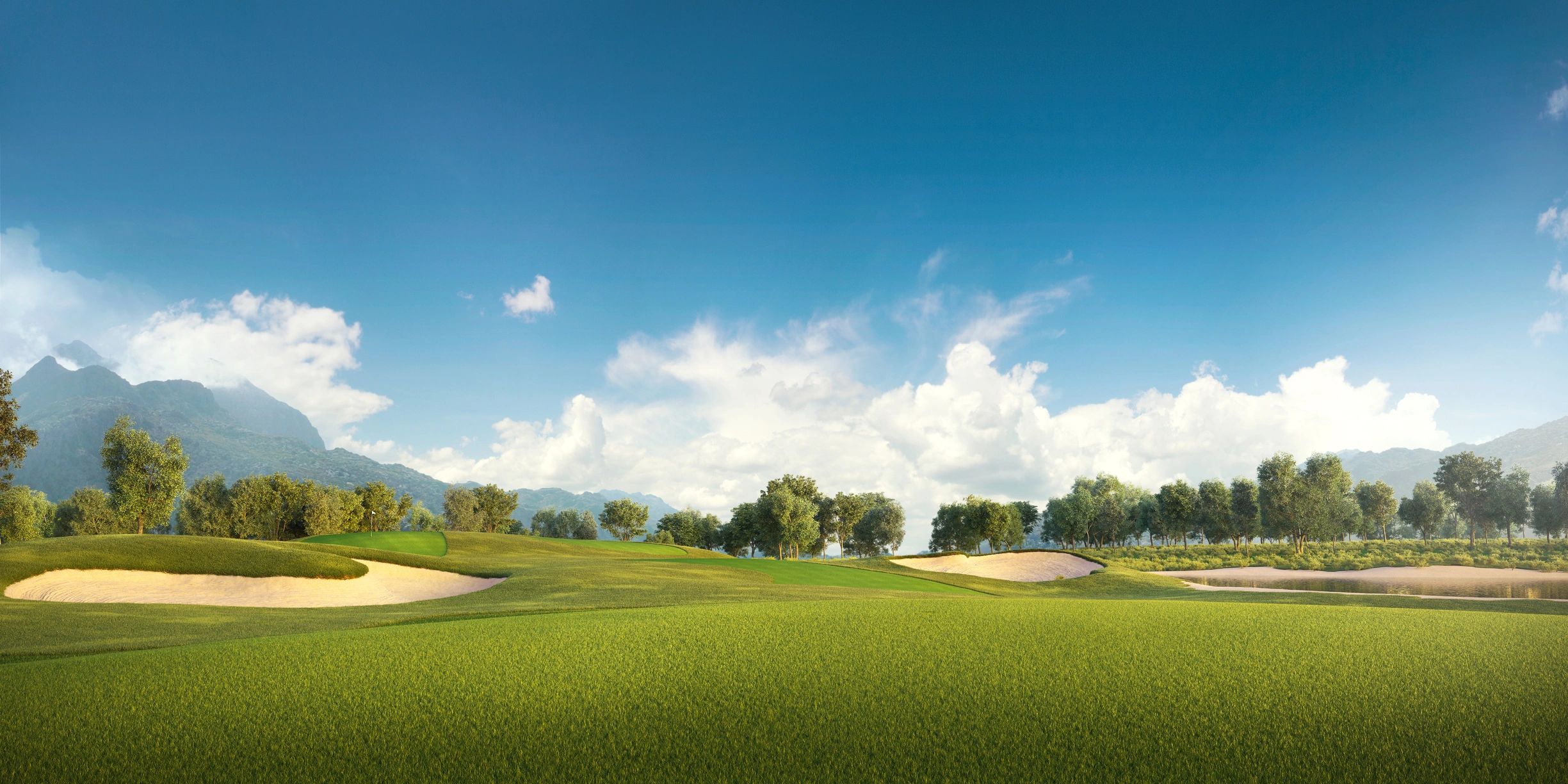 Golf course landscape resort